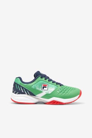 FILA Axilus 2 Energized Le Tennis Shoes Green / White / Navy,Womens Tennis | CA.STLXYO608